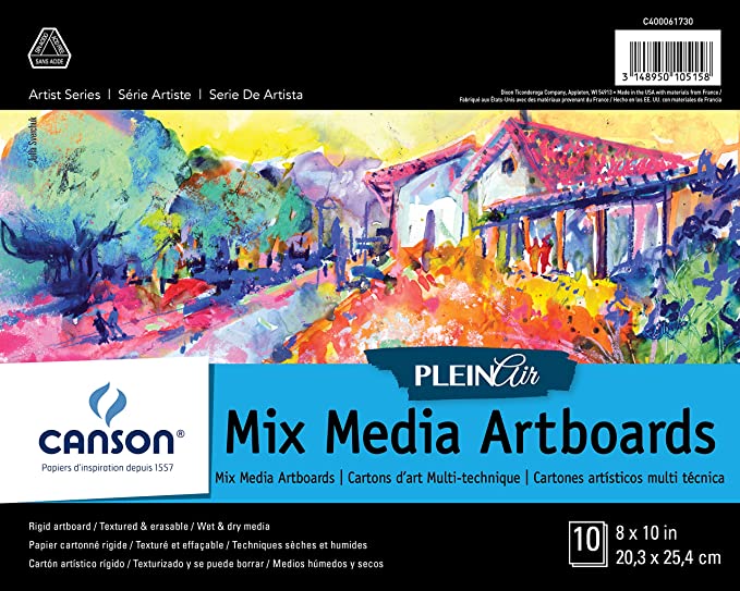 Canson Plein Air Mix Media Art Board Pad for Watercolor